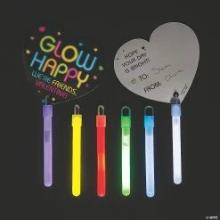 Glow Stick Valentine Exchanges with Card for 12