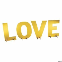 Gold Foil Love Tabletop Sign - 4 Pc.
