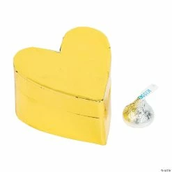 Gold Heart-Shaped Favor Boxes - 12 Pc.