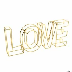 Gold Love Wire Table Décor Sign