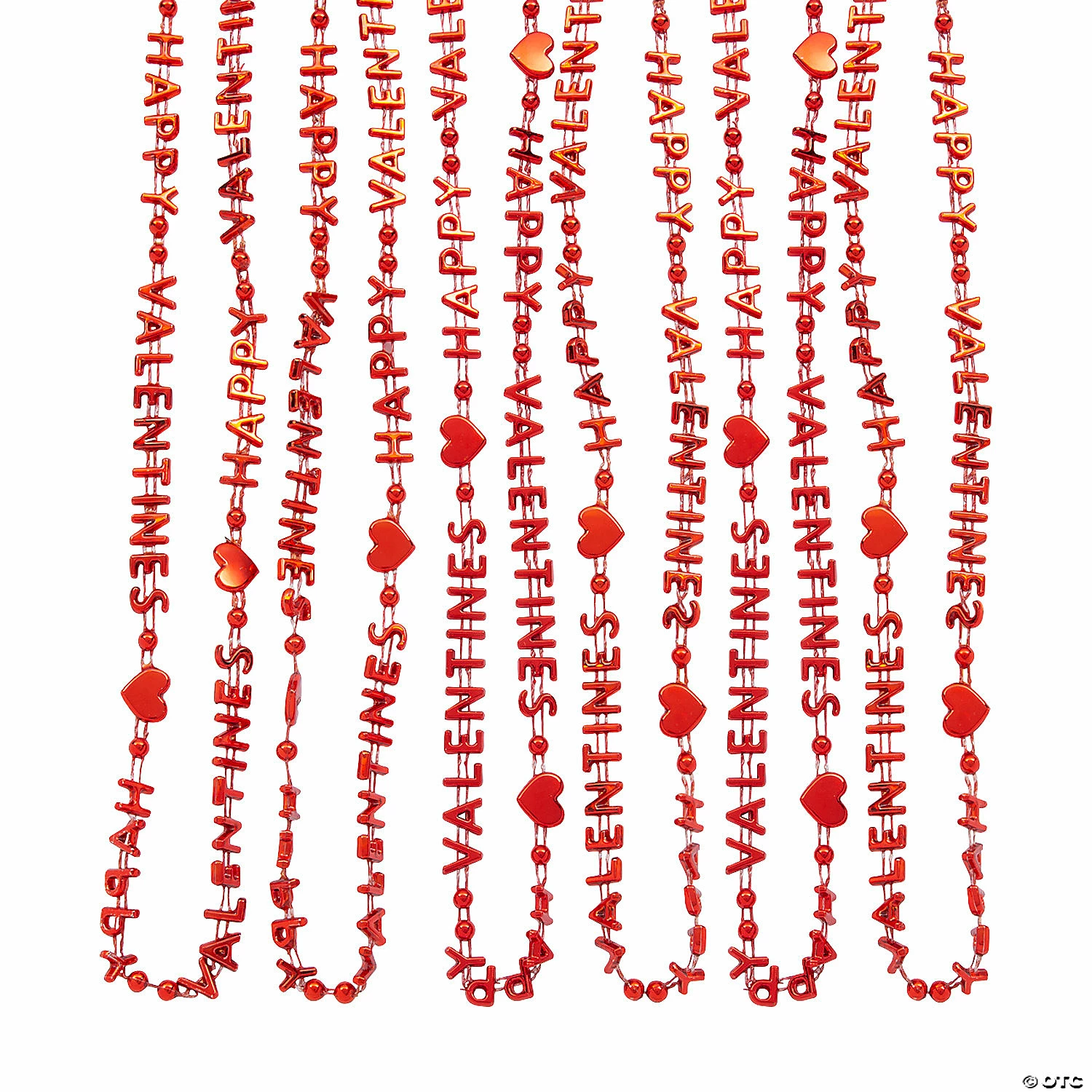 Happy Valentines Beaded Necklaces - 48 Pc.