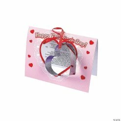 Heart-Shaped Cookie Cutter Valentine Exchanges with Card for 12