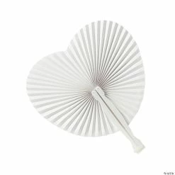 Heart-Shaped Folding Fans - 12 Pc.