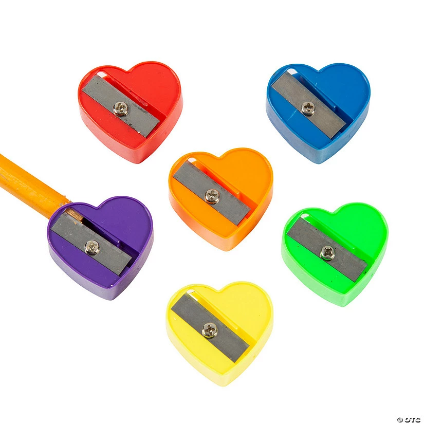 Heart-Shaped Pencil Sharpeners
