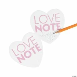 Heart-Shaped Wedding Sticky Notes - 12 Pc.