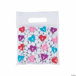 Hearts & Crosses Resealable Mask Storage Bags - 50 Pc.