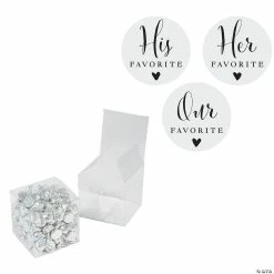 His, Hers, Ours Favor Sticker Kit with Boxes for 144