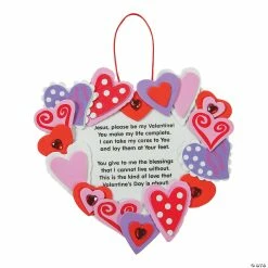 Inspirational Valentine Wreath Craft Kit- Makes 12