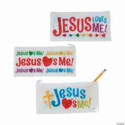 Jesus Loves Me Pencil Cases - 12 Pc.