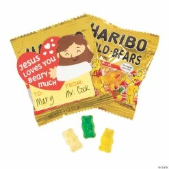 Jesus Loves You Berry Much Haribo® Gummi-Bear® Mini Pack Exchanges with Card for 35
