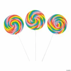 Jumbo Swirl Lollipops - 6 Pc.
