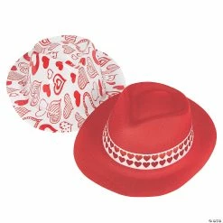 Kid’s Valentine Fedora Hats - 12 Pc.