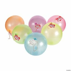 Latex Punch Ball Balloon Valentine Exchanges with Card for 50