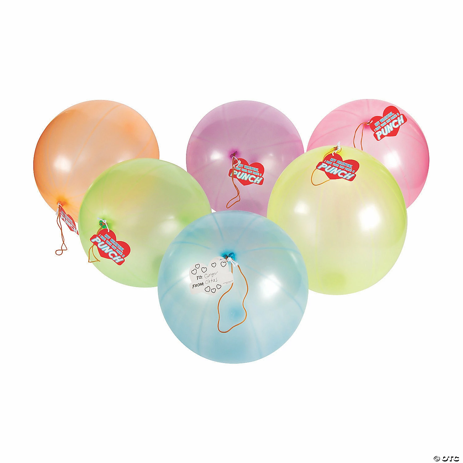 Latex Punch Ball Balloon Valentine Exchanges with Card for 50 3 Latex Punch Ball Balloon Valentine Exchanges with Card for 50