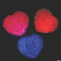 Light-Up Valentine Heart Puffer Toys - 12 Pc.