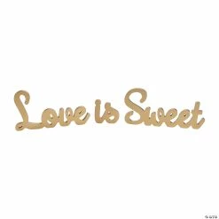 Love is Sweet Gold Table Décor Set - 3 Pc.