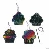 Magic Color Scratch Cupcake Ornaments - 24 Pc.
