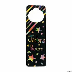 Magic Color Scratch Doorknob Hangers - 12 Pc.