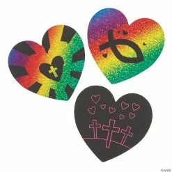 Magic Color Scratch Religious Valentine’s Day Cards - 24 Pc.
