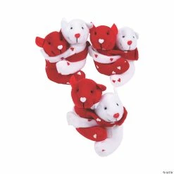 Mini Valentine’s Day Hugging Stuffed Bears - 12 Pc.