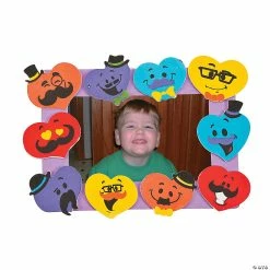 Mustache Heart Picture Frame Magnet Craft Kit - Makes 12