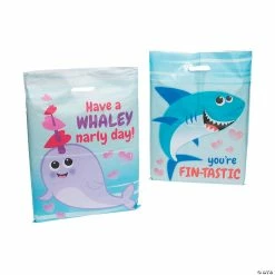 Ocean Animal Valentine Goody Bags - 50 Pc.