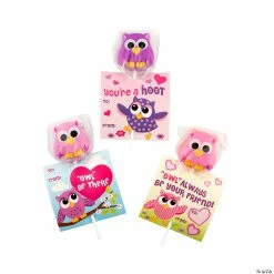 Owl & Friends Sucker Valentine Exchanges with Card for 12