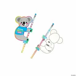 Pencil Valentine Exchanges with Koala Card for 24