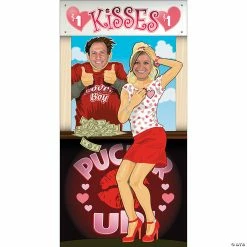 Plastic Kissing Booth Photo Door Banner