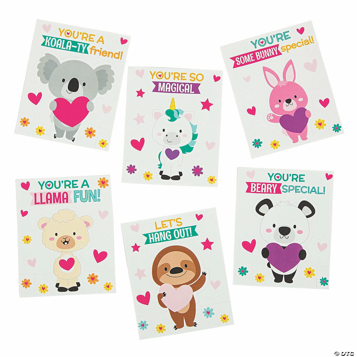 Pop-Out Finger Puppets Valentine Exchanges with Card for 24