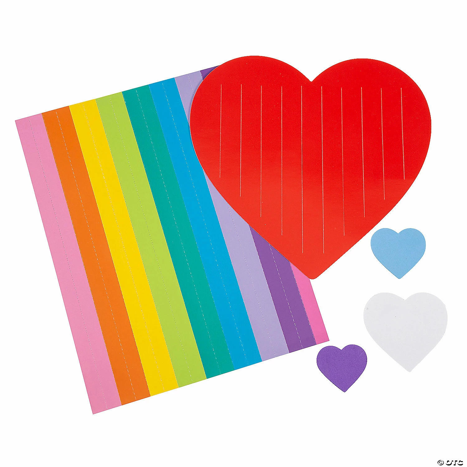 Rainbow Heart Weaving Placemat Craft Kit - Makes 12 - Image 2