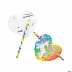 Rainbow Pencils with Valentine's Day Card for 12