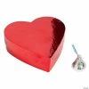 Red Heart-Shaped Favor Boxes - 12 Pc.