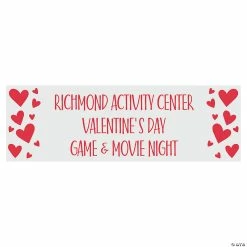 Red Hearts Valentine’s Day Custom Banner