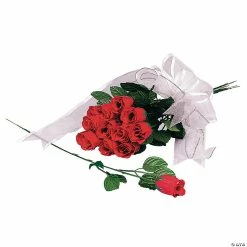 Red Rosebuds with Dew Drops - 12 Pc.