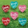 Religious Heart-Shaped Yard Signs – 6 Pc.