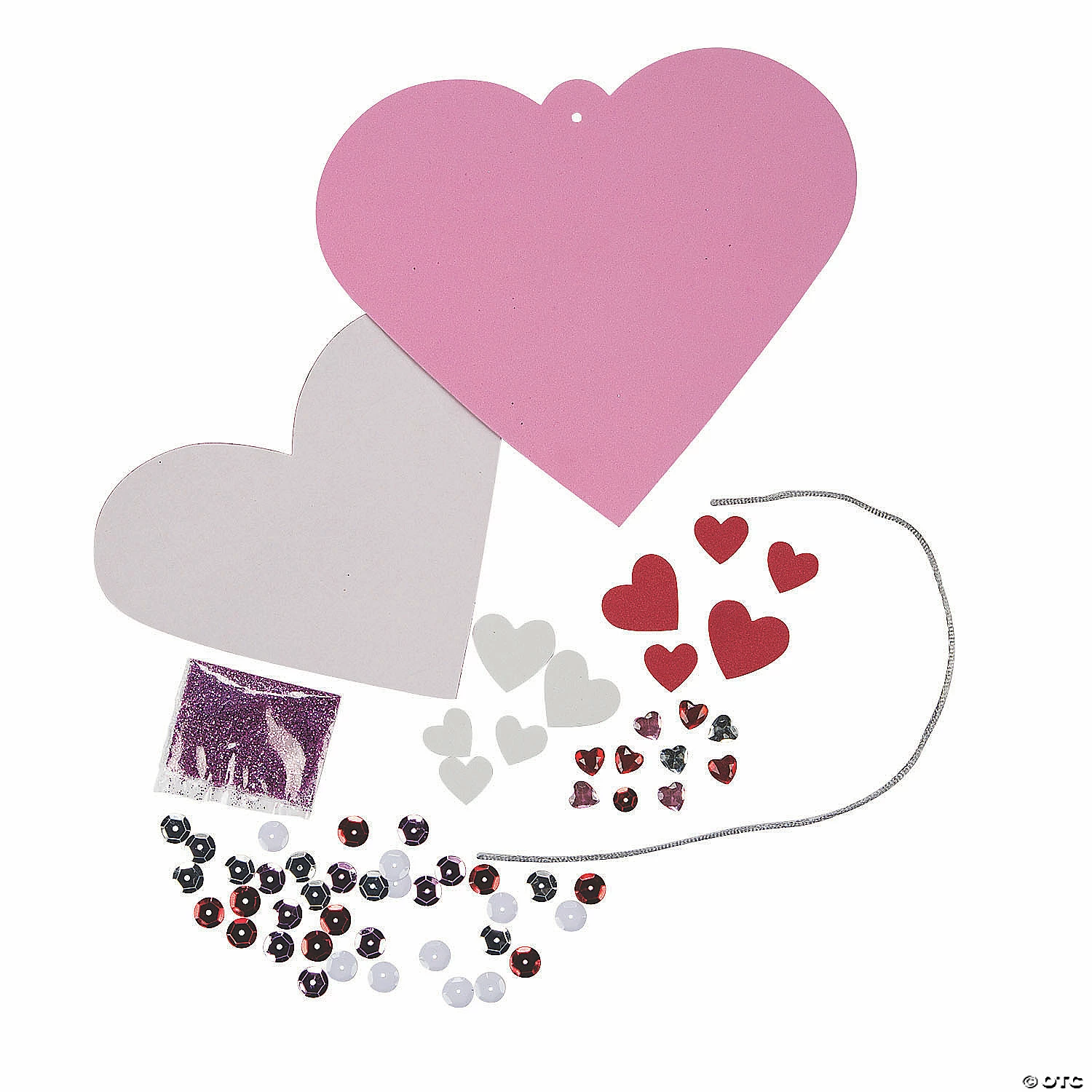 Sequin Valentine Ornament Craft Kit - Makes 12 - Image 2