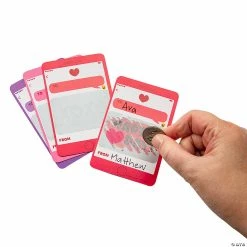 Smartphone Scratch-Off Cards Valentine Exchanges for 24