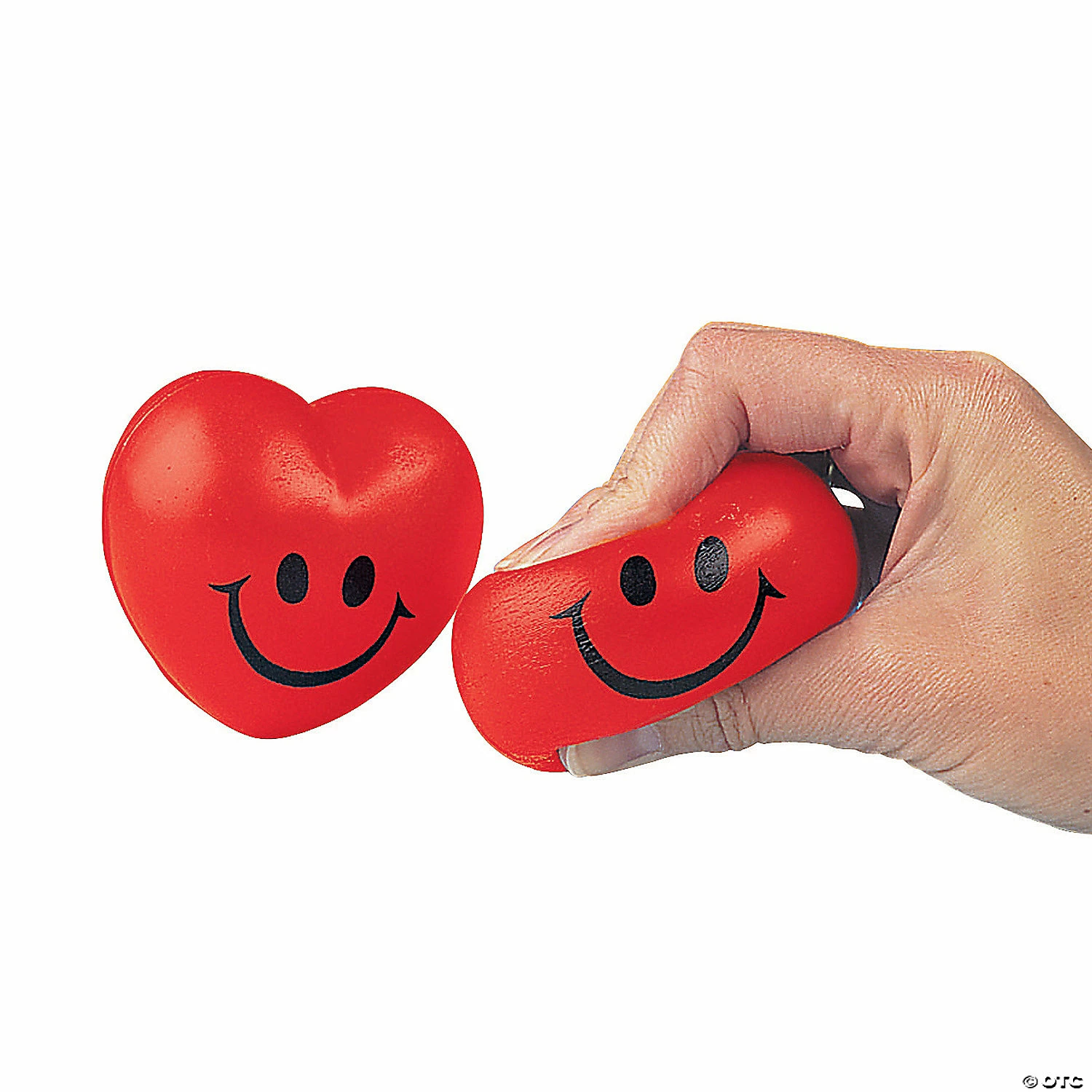 Smile Face Heart-Shaped Stress Balls - 12 Pc. - Image 2