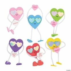 Stand-Up Valentine Hearts Craft Kit - Makes 12