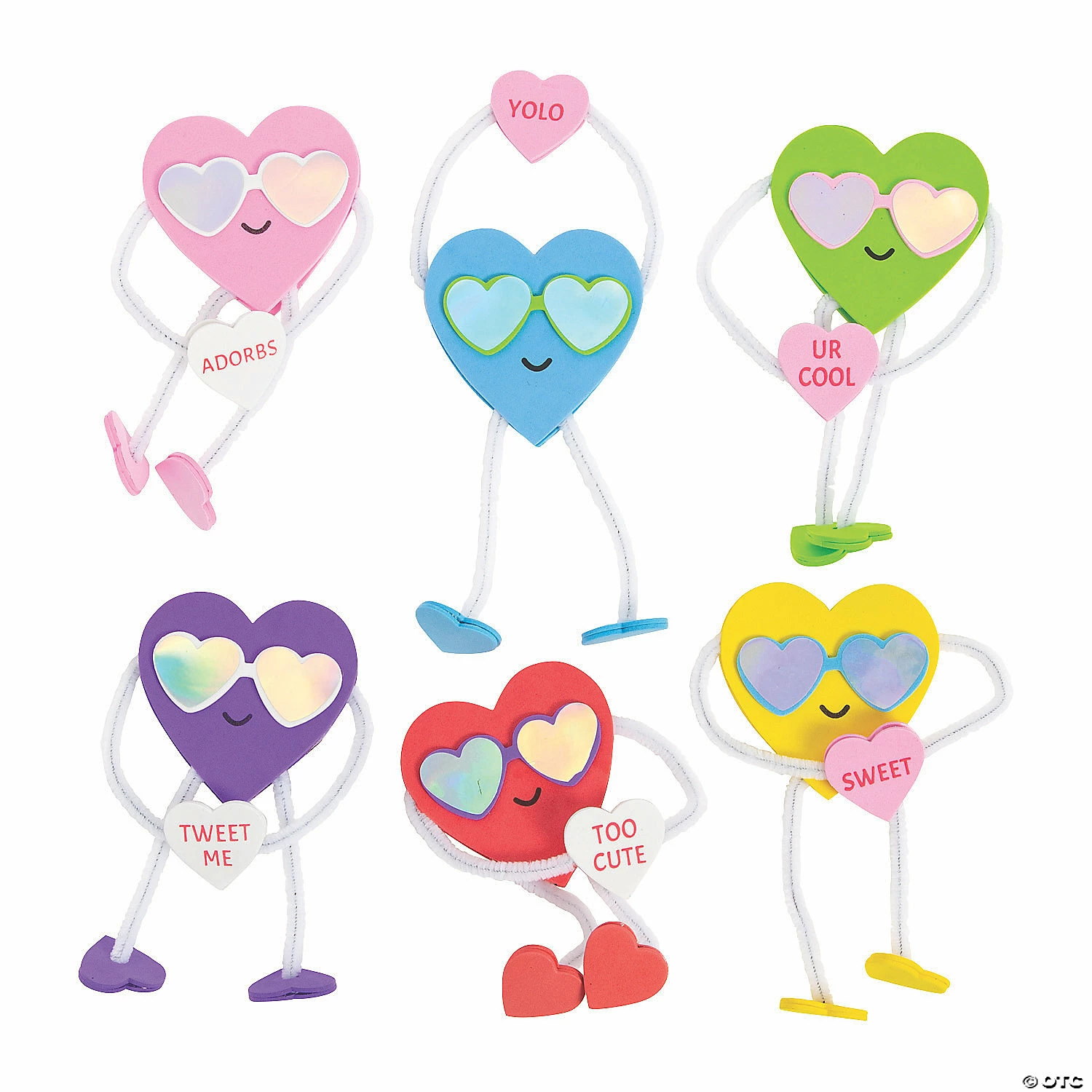 Stand-Up Valentine Hearts Craft Kit - Makes 12