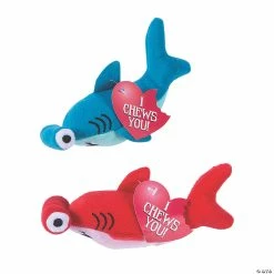 Stuffed Hammerhead Shark Valentine Exchanges with Card for 12