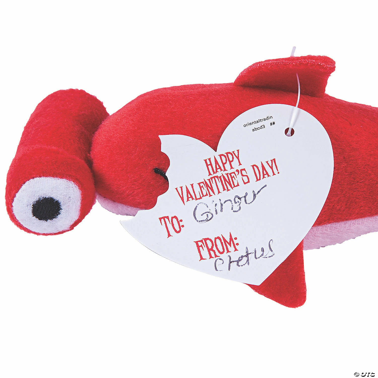 Stuffed Hammerhead Shark Valentine Exchanges with Card for 12 - Image 2
