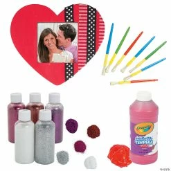 Unfinished Wood Heart Frame Craft Kit for 12