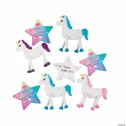 Unicorn Bendables Valentine Echanges with Card for 24
