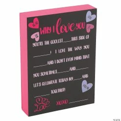 Valentine Chalkboard Tabletop Sign