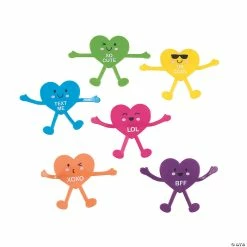 Valentine Conversation Heart Bendables - 24 Pc.