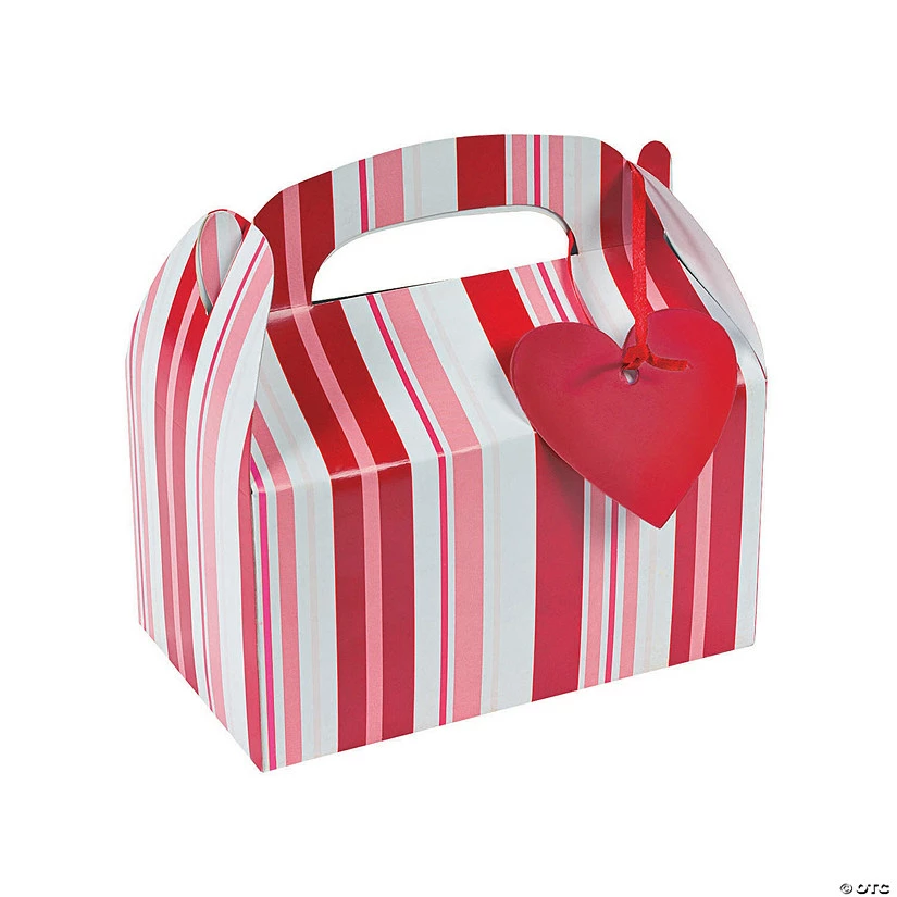 Valentine Favor Boxes with Tags - 12 Pc.