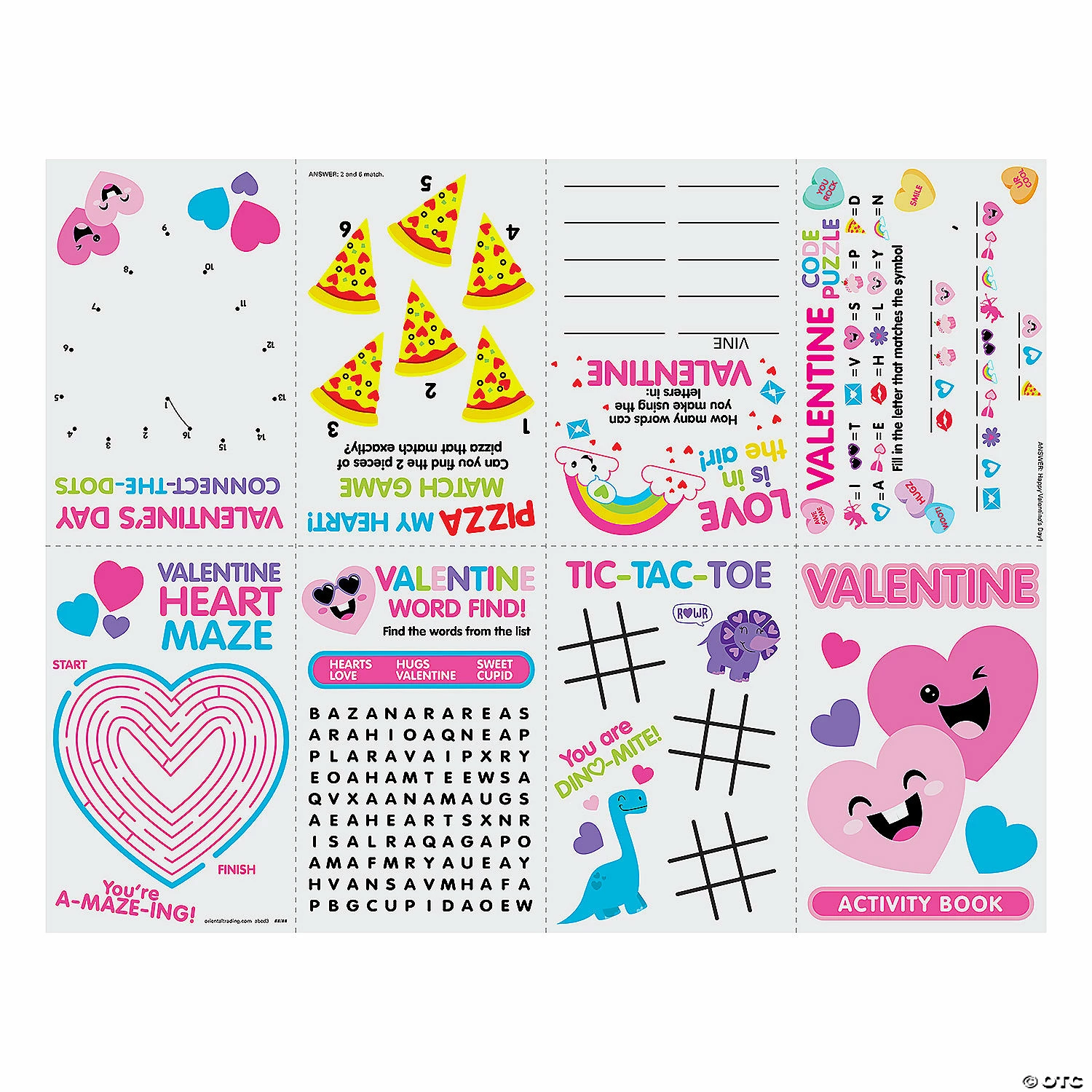 Valentine Fold-Up Activity Sheets - 24 Pc. 4 Valentine Fold-Up Activity Sheets - 24 Pc. - Image 2