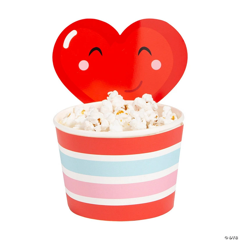 Valentine Heart Paper Snack Cups - 12 Ct.